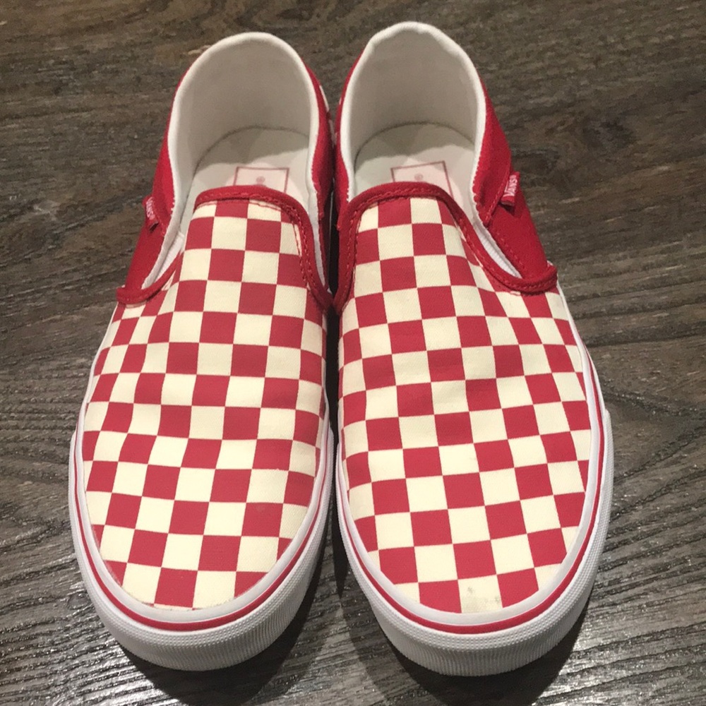 Red checkered vans
